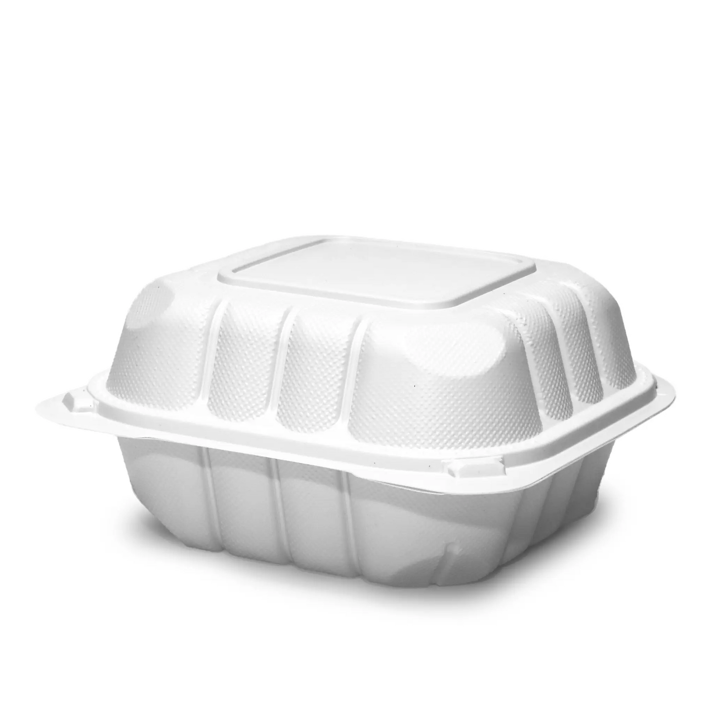 DM-225 PP One Compartment White Container - 6"