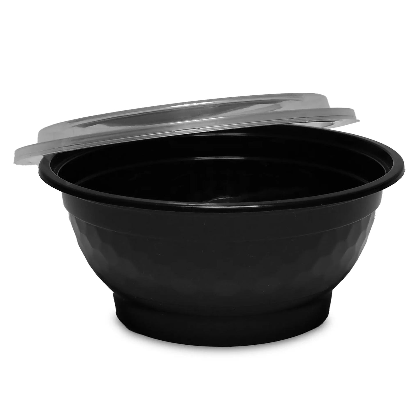 DM-50B Black Round Plastic Take-Out Tray