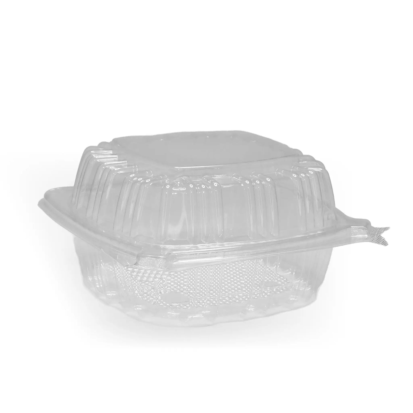DM-W06 Clear Hinged Plastic 6" Square Container