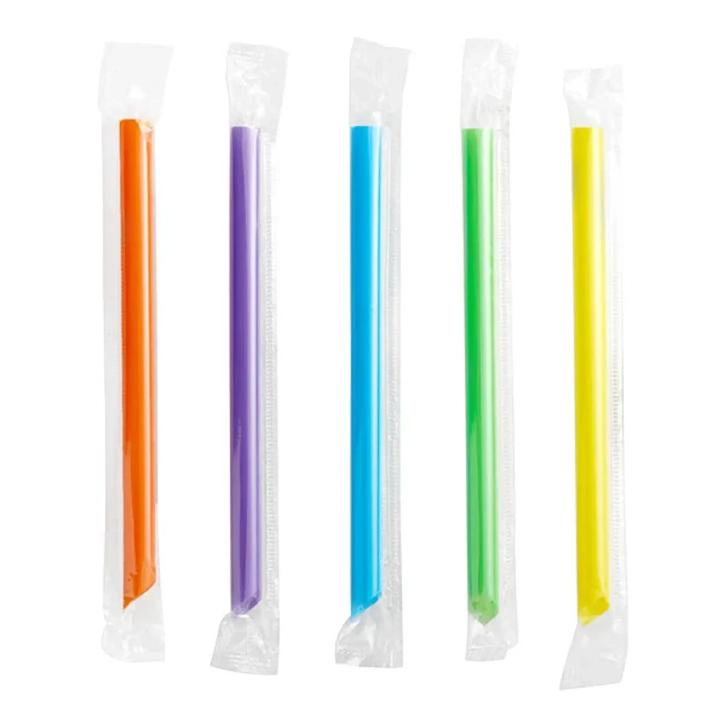 Multicolor Wrapped Boba Straw