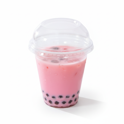 高清透明圆顶盖饮品杯