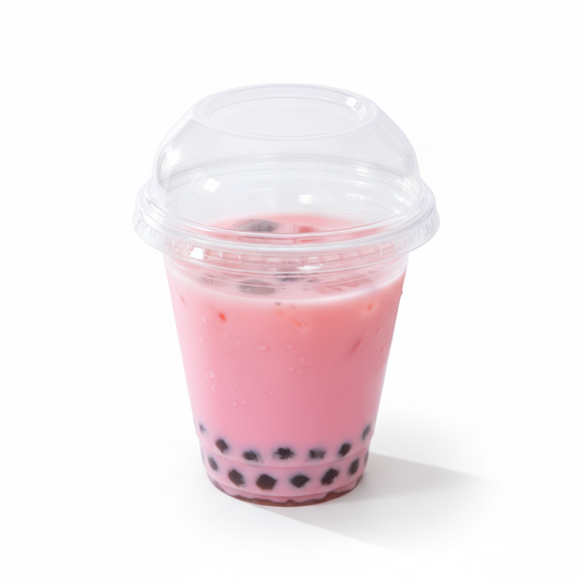 高清透明圆顶盖饮品杯