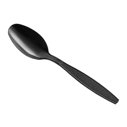 Black Plastic Spoon