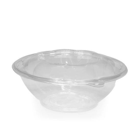 DM-1124 Clear Plastic Salad Container with Lid - 24oz.