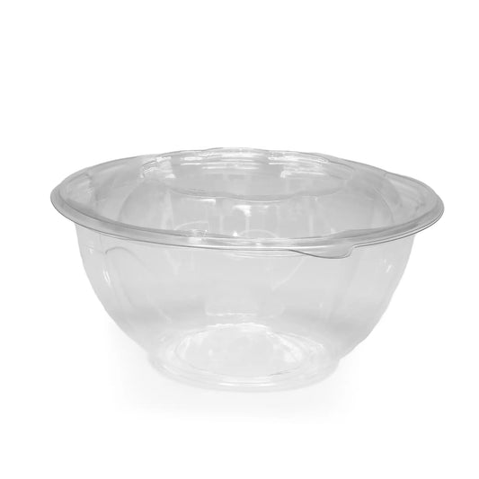 DM-1132 Clear Plastic Salad Container with Lid - 32oz