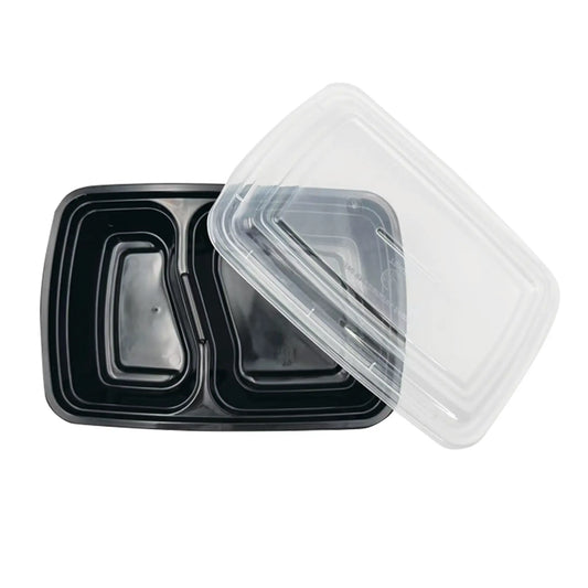 Black Rectangle Plastic Microwavable Take-Out Containers – D & M Black Rectangle Plastic Microwavable Take-Out Containers – D & M