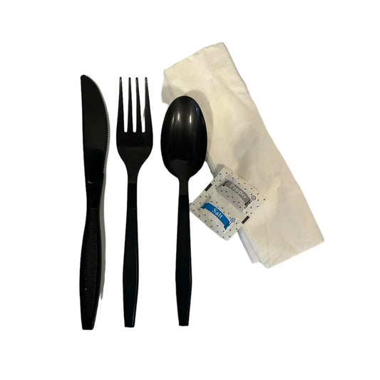 DM-6N1 Fork, Knife, Spoon, Napkin, Salt & Pepper Cutlery Kit