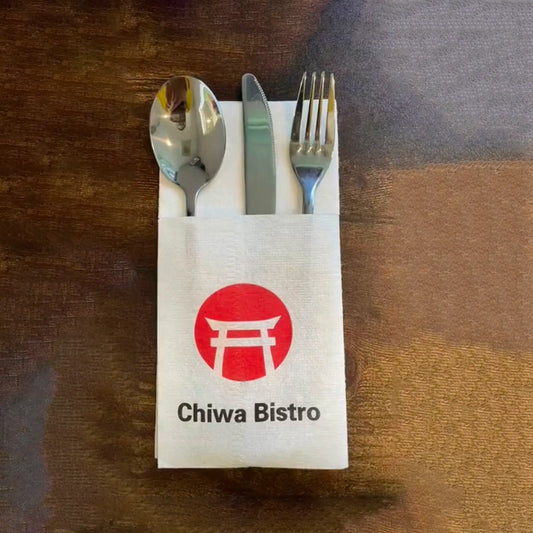 Non-Dust White Linen Feel Pocket Fold Dinner Napkin
