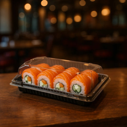 DM-06 Rectangular Plastic Sushi Container