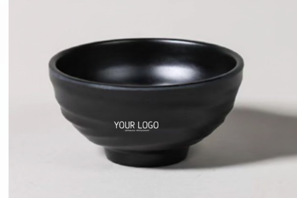 Custom Logo Black Bowl
