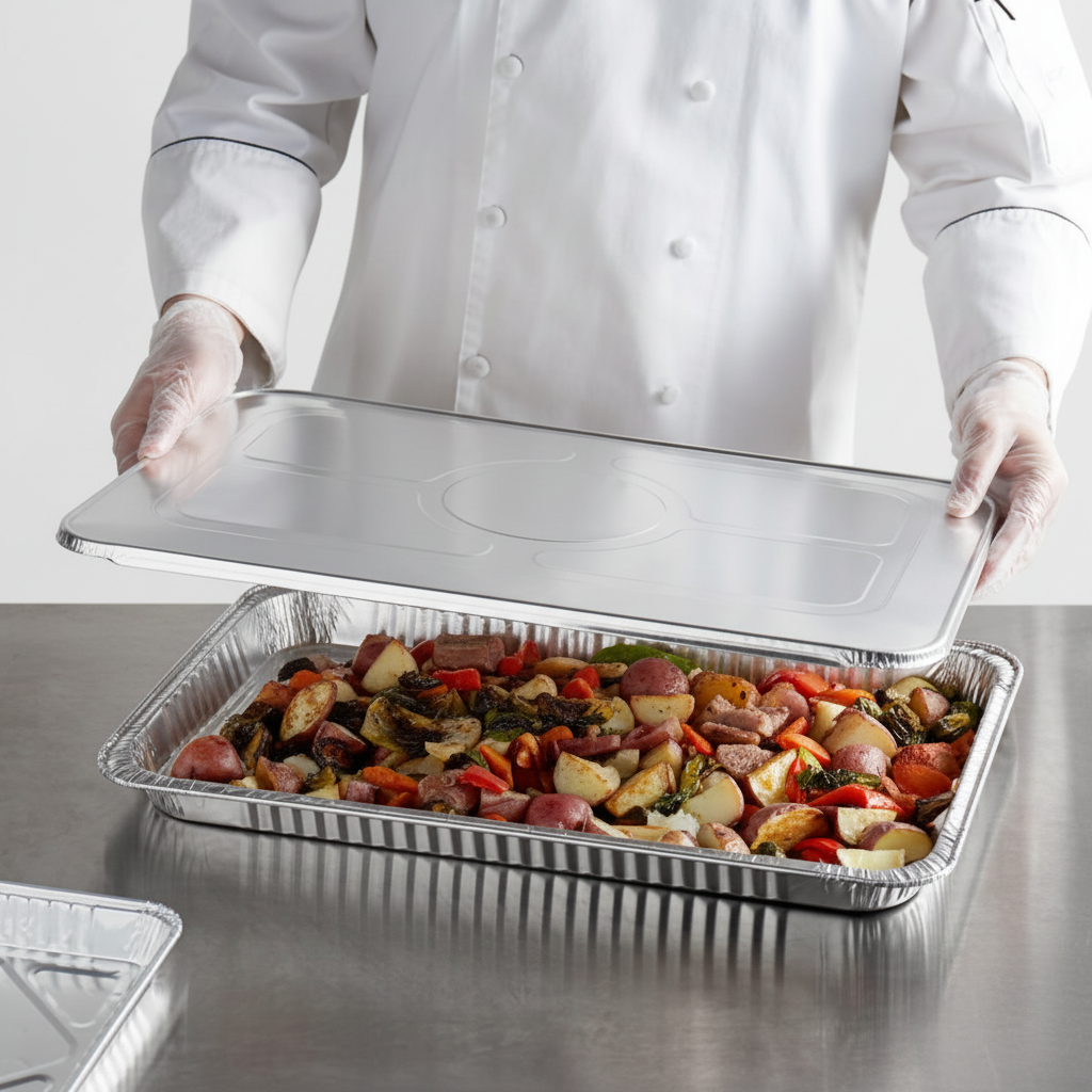 Full-Size Aluminum Pan with Lid