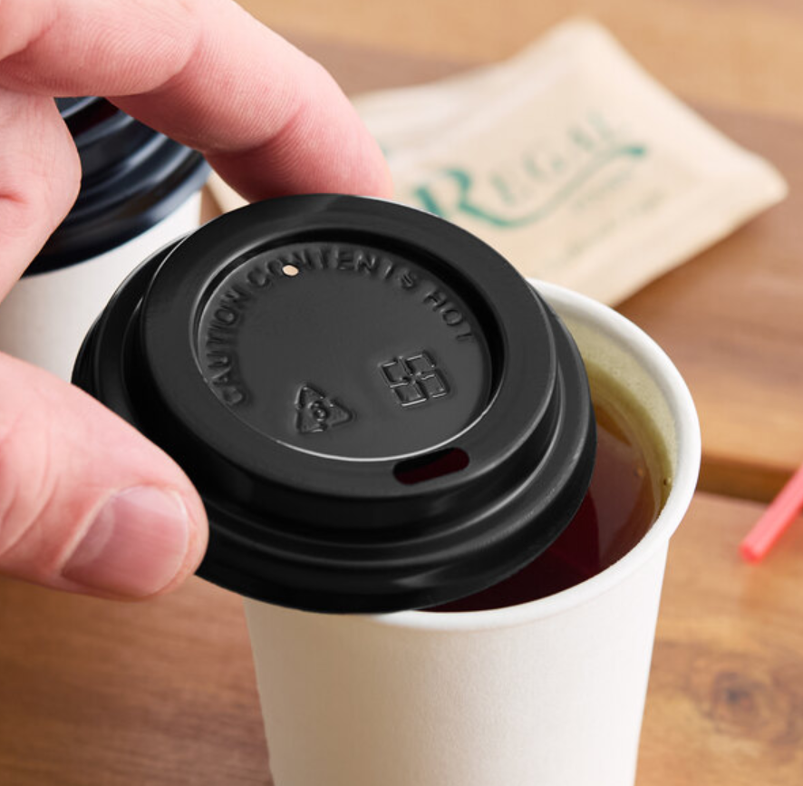 4 oz. Black Hot Paper Cup Travel Lid