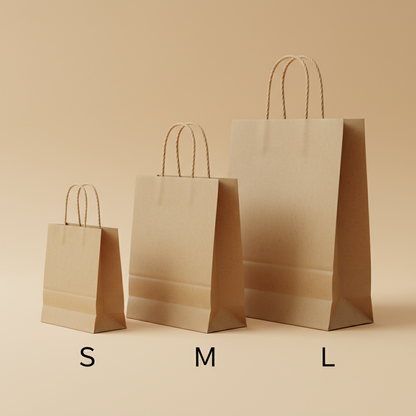 Kraft Paper Shopping Bags S M L