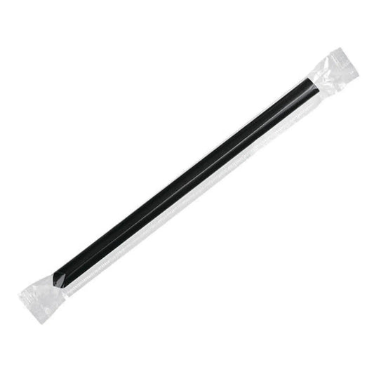 Black Wrapped Boba Straw